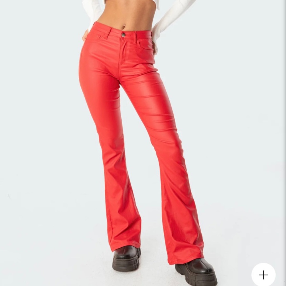 Edikted leather pants red